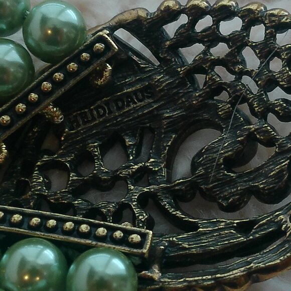 HEIDI DAUS TIERED TAPESTRY NECKLACE EARRINGS RING - Picture 9 of 13